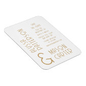Elegante gouden moderne bruiloft save the date magneet (Rechterzijde)
