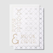 Elegante gouden moderne bruiloft save the date vellum uitnodigingen (Offset (Uitnodiging))