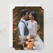 Elegante gouden moderne foto bruiloft Save the dat Date (Achterkant)