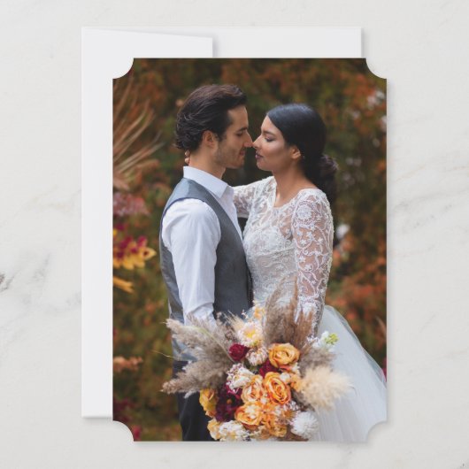 Elegante gouden moderne foto bruiloft Save the dat Save The Date (Achterkant)