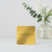 Elegante gouden moderne visitekaartje (Staand voorkant)