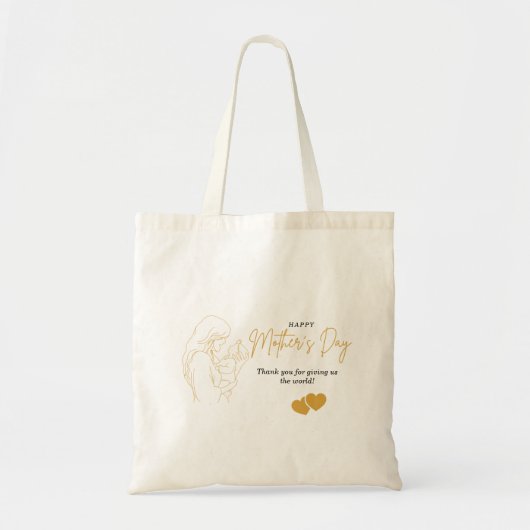 Elegante gouden Moederdag Tote Bag (Voorkant)