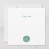 Elegante gouden monogram beginletters met mandala kaart (Achterkant)