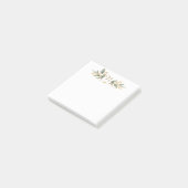 Elegante Gouden Monogram Botanische Briefpapier Post-it® Notes (Schuin)