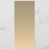 Elegante Gouden Monogram Bruiloft Menu (Achterkant)