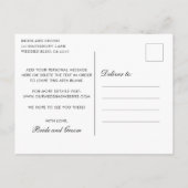 Elegante gouden monogram formele trouwkaart 'Save Aankondigingskaart (Achterkant)