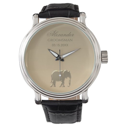Elegante gouden monogram horloge (Voorkant)