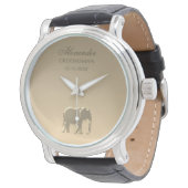 Elegante gouden monogram horloge (Gekanteld)