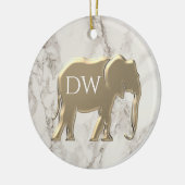 Elegante Gouden Monogram Keramisch Ornament (Links)