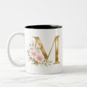 Elegante Gouden Monogram M Mok (Links)