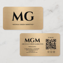 Elegante Gouden Monogram Marketing Zakelijk Bedrij