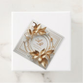 Elegante gouden monogram trouwgunstlabels bedankjes labels (In situ)