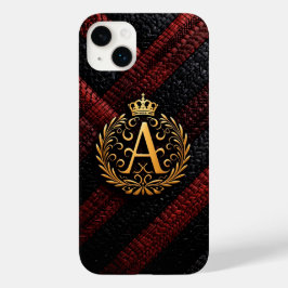 Elegante Gouden Monogramletter A met Koninklijke K Case-Mate iPhone 14 Plus Hoesje