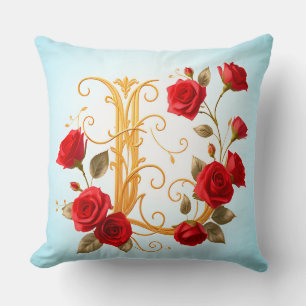 Elegante Gouden Monogramlijst Kussen