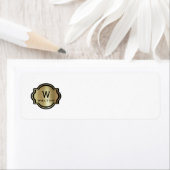 Elegante gouden monogrammaplabels etiket (Insitu)