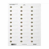 Elegante gouden monogrammaplabels etiket (Full Sheet)