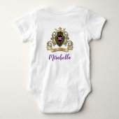 Elegante gouden monogrammode T-shirt (Achterkant)