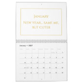 Elegante Gouden Moppige Quote Kalender 2026 (Jan 2027)