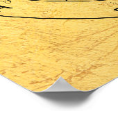 Elegante gouden muzikale cirkel van vijfden voor m poster (Hoek)