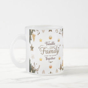 Elegante Gouden Muzikale Twinkel Familie Matglas Koffiemok