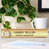 Elegante Gouden Naambord & Klok