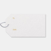 Elegante gouden namaakfolie bedank cadeaukaartjes cadeaulabel (Achterkant Horizontaal)