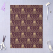 Elegante Gouden Notenkraker Kerst Damast Tissuepapier (Craft)