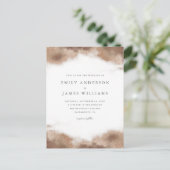 Elegante gouden oceaan getijden bruiloft uitnodiging briefkaart (Staand voorkant)