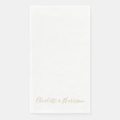 Elegante gouden op maat gemaakte script stijlvolle servet (Voorkant)