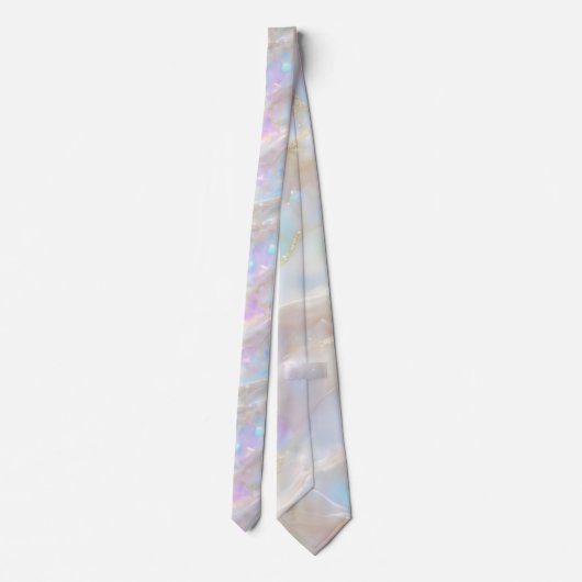 Elegante gouden opaal edelsteen patroon Chic Stropdas (Achterkant)