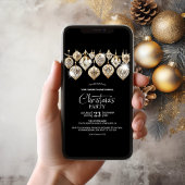 Elegante gouden Ornamenten Corporate Christmas Par Kaart