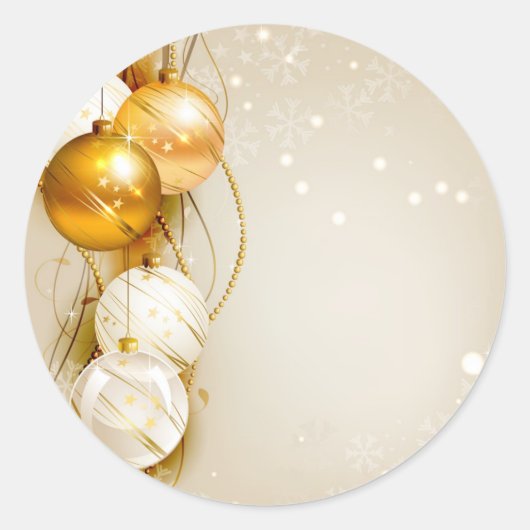 Elegante gouden Ornamenten Ronde Sticker (Voorkant)