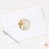 Elegante gouden Ornamenten Ronde Sticker (Envelop)