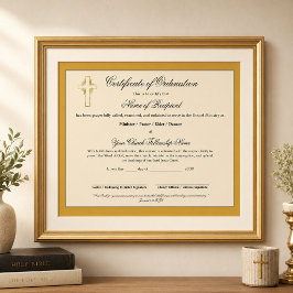 Elegante Gouden Ouderling Certificaat van Opleidin