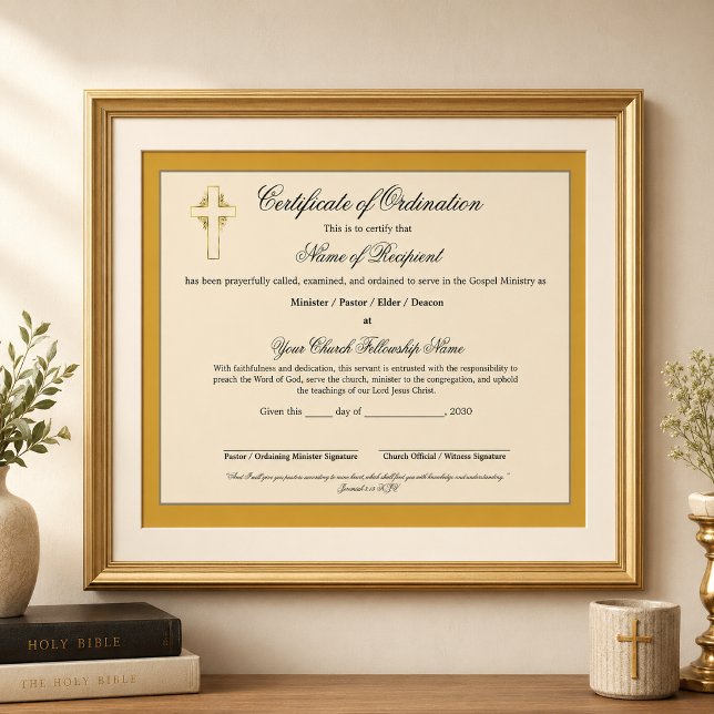 Elegante Gouden Ouderling Certificaat van Opleidin (Creator heeft geüpload)
