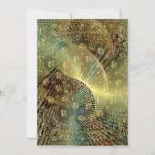 Elegante gouden paisley kaart (Achterkant)