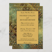 Elegante gouden paisley kaart (Voorkant / Achterkant)