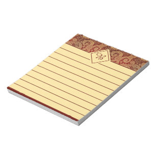 Elegante gouden paisley-notitieboek notitieblok