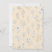 Elegante gouden palmbladeren bruiloft uitnodiging (Achterkant)