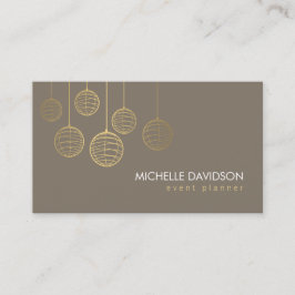 Elegante gouden papieren lantaarns II voor Event P Visitekaartje