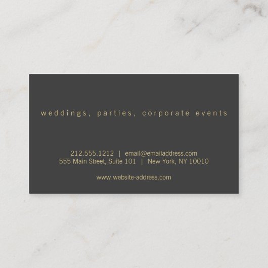 Elegante gouden papieren lantaarns II voor Event P Visitekaartje (Achterkant)