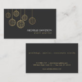 Elegante gouden papieren lantaarns voor evenemente visitekaartje (Voorkant / Achterkant)