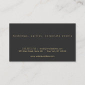 Elegante gouden papieren lantaarns voor evenemente visitekaartje (Achterkant)