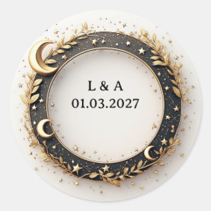 Elegante Gouden Parel Krans Bedankt Sticker Ontwer