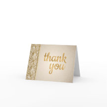 Elegante Gouden Parels Bedankkaart