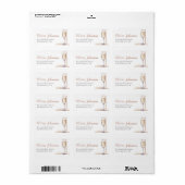 Elegante gouden parels en Prosecco Adresetiketten Etiket (Full Sheet)