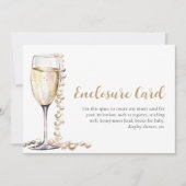 Elegante gouden parels en Prosecco behuizing Kaart (Voorkant)