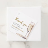 Elegante gouden parels en Prosecco Bruidscadeaufee Bedankjes Labels (In situ)