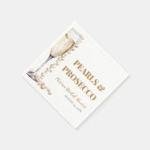 Elegante gouden parels en Prosecco bruidsdiner Servet (Hoek)
