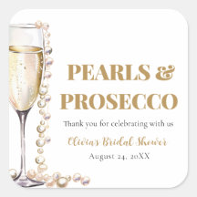 Elegante Gouden Parels en Prosecco Bruidsdouche